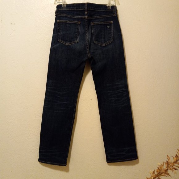 Rag & Bone Crop Straight Leg Jeans - Size 27 Boyfriend Like Cut Style - Picture 5 of 16